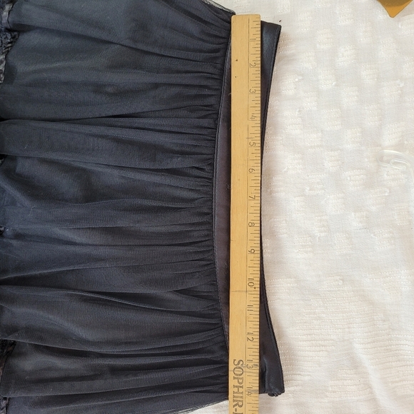 Forever 21 black lined tulle lace mini skirt whimsigoth edgy fairy witchy S/P - Picture 9 of 10